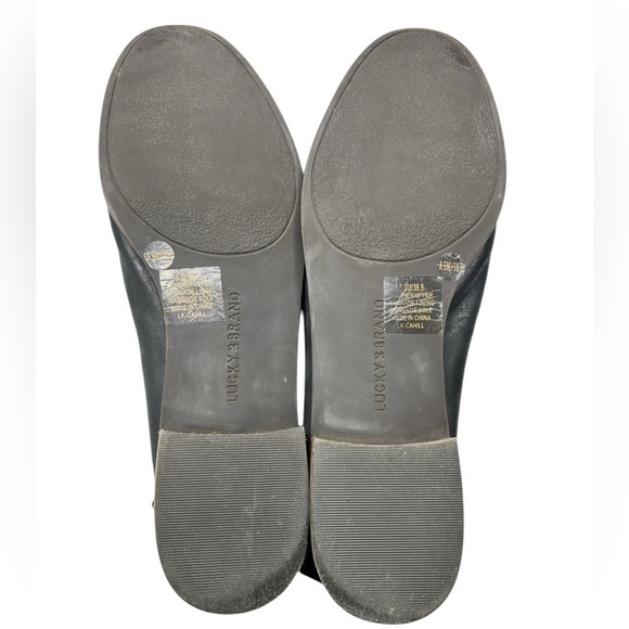 LUCKY BRAND Cahill Womens Shoe Sz 8.5 Loafers Black Leather Slip On Convertible - Picture 5 of 9